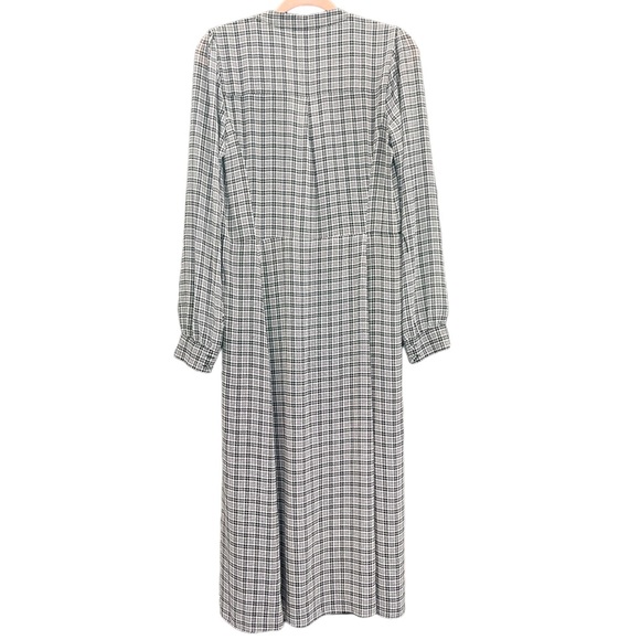 MICHAEL Michael Kors Houndstooth Midi Shirt Dress Black White NWT - Size Medium - Picture 3 of 4